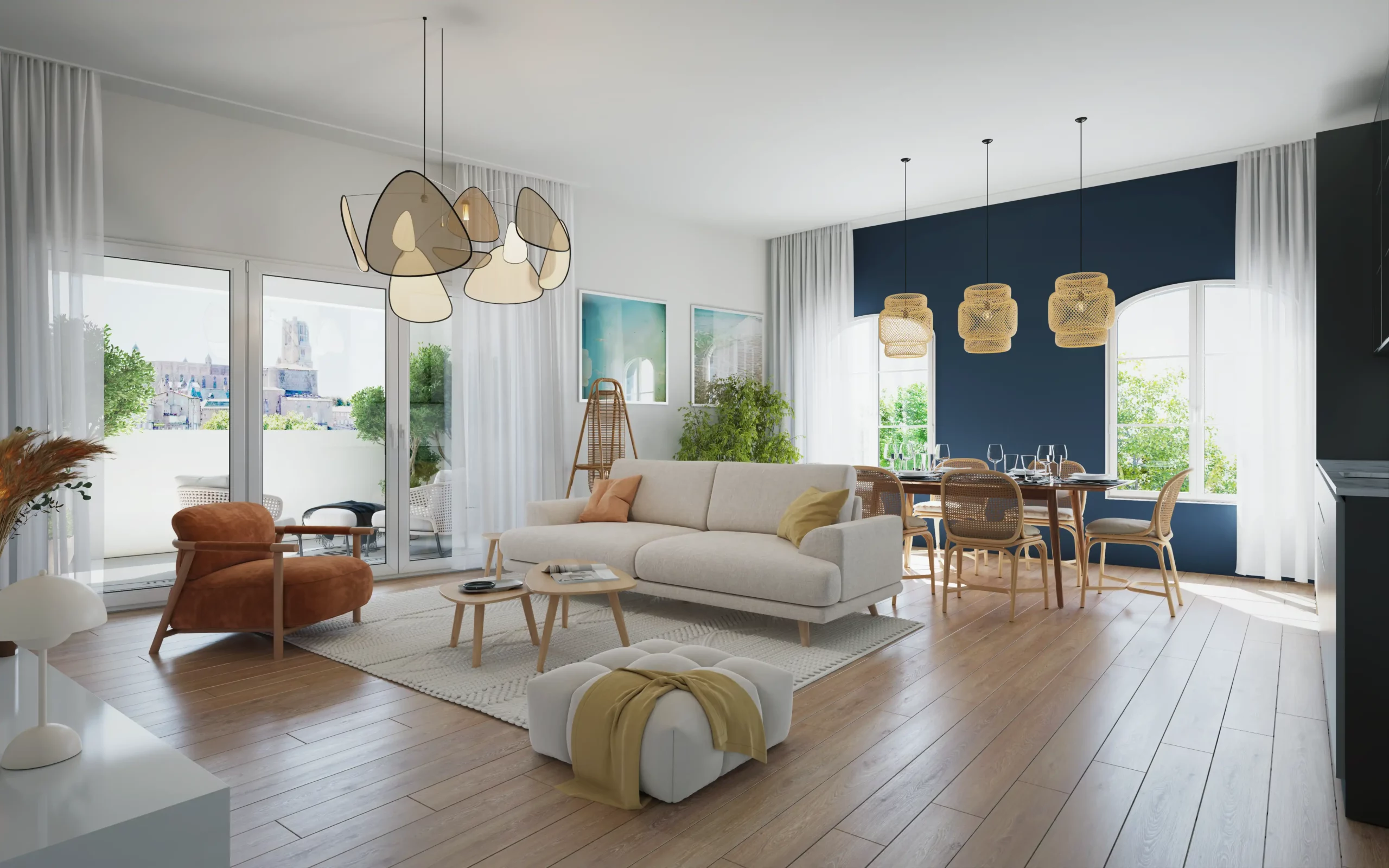 Vue intérieure d'un appartement